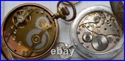 10-LOT 41 to 49mm Swiss POCKET WATCH Open Face FOR PARTS or REPAIR, not running