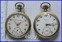 10-LOT 41 to 49mm Swiss POCKET WATCH Open Face FOR PARTS or REPAIR, not running