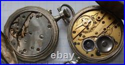 10-LOT 41 to 49mm Swiss POCKET WATCH Open Face FOR PARTS or REPAIR, not running