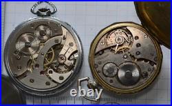 10-LOT 41 to 49mm Swiss POCKET WATCH Open Face FOR PARTS or REPAIR, not running