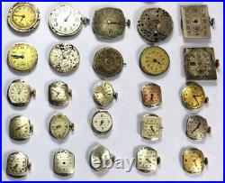 (100) Ladies Mechanical Watch MOVEMENT Lot #2 Vintage Parts/Repair/Crafts
