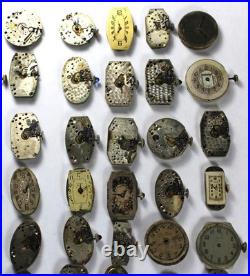 (100) Ladies Mechanical Watch MOVEMENT Lot #7 Vintage Parts/Repair/Crafts