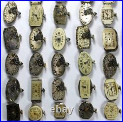 (100) Ladies Mechanical Watch MOVEMENT Lot #7 Vintage Parts/Repair/Crafts
