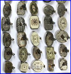 (100) Ladies Mechanical Watch MOVEMENT Lot #7 Vintage Parts/Repair/Crafts