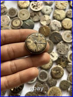 100 Vintage Watch Movements Lot Automatic Manual Mixed Brands Parts Repair Scrap