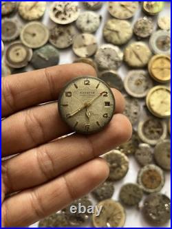 100 Vintage Watch Movements Lot Automatic Manual Mixed Brands Parts Repair Scrap