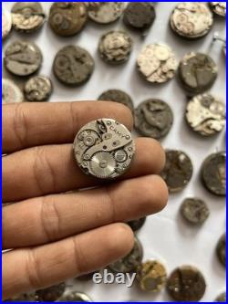 100 Vintage Watch Movements Lot Automatic Manual Mixed Brands Parts Repair Scrap