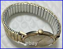 10kt RGP Bezel Vintage Bulova M6 Wind Watch For Parts or Repair Band Speidel