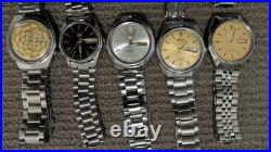 10x Original Seiko 5 Watches Automatic 17/21 Jewels For Repair /Parts Japan Made