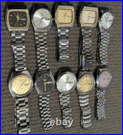 10x Original Seiko 5 Watches Automatic 17/21 Jewels For Repair /Parts Japan Made