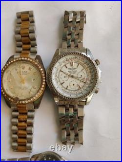 11x Automatic VTG Watches Lot-Mixed Brands-Untested-Good Movements Parts/Repair