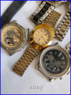 11x Automatic VTG Watches Lot-Mixed Brands-Untested-Good Movements Parts/Repair