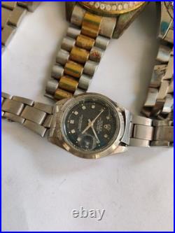 11x Automatic VTG Watches Lot-Mixed Brands-Untested-Good Movements Parts/Repair