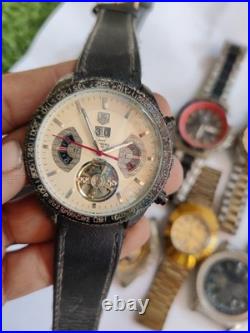 11x Automatic VTG Watches Lot-Mixed Brands-Untested-Good Movements Parts/Repair