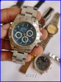 11x Automatic VTG Watches Lot-Mixed Brands-Untested-Good Movements Parts/Repair