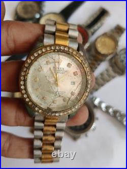 11x Automatic VTG Watches Lot-Mixed Brands-Untested-Good Movements Parts/Repair