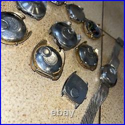 13-Qty Timex Quartz Watches Men for Parts Repair Q Dynabeat Electric Electronic