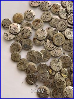 130x Vintage Watch Movements Lot Mixed Mechanical Automatic Manual Parts Repair