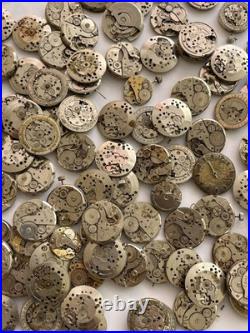 130x Vintage Watch Movements Lot Mixed Mechanical Automatic Manual Parts Repair