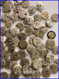 130x Vintage Watch Movements Lot Mixed Mechanical Automatic Manual Parts Repair