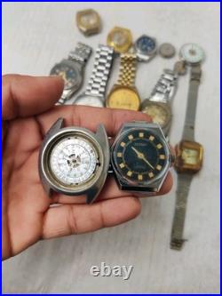 13x Vintage Mechanical Watch Movements For Parts or Repair Mixed Jewels or Brand