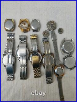 13x Vintage Mechanical Watch Movements For Parts or Repair Mixed Jewels or Brand
