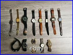 14 Watch Lot For Parts Or Repair Movado Casio Tommy