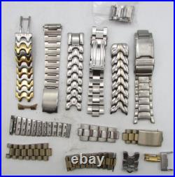 18-22mm RANGE SEIKO & CITIZEN STAINLESS STEEL BANDS WATCH PARTS REPAIR LOT W64