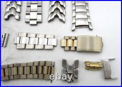 18-22mm RANGE SEIKO & CITIZEN STAINLESS STEEL BANDS WATCH PARTS REPAIR LOT W64