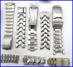 18-22mm RANGE SEIKO & CITIZEN STAINLESS STEEL BANDS WATCH PARTS REPAIR LOT W64