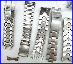 18-22mm RANGE SEIKO & CITIZEN STAINLESS STEEL BANDS WATCH PARTS REPAIR LOT W64