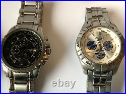 18 VTG. Watches for Parts/Repair (1 works) Bulova, Elgin, Seiko, Lorus, Fossil