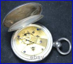 1871 Waltham PS Bartlett 18s 11j Pocket Watch Coin Silver Hunter Parts/Repair