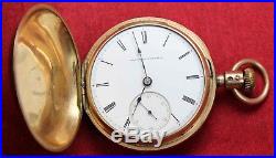 1873 Elgin JT Ryerson Grade 55 18s 7j Pocket Watch Hunter Case Parts/Repair