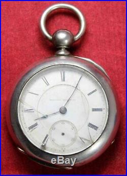 1880 Illinois Grade 101 18s 11j Pocket Watch 4oz Coin Silver Case Parts/Repair