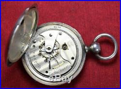 1880 Illinois Grade 101 18s 11j Pocket Watch 4oz Coin Silver Case Parts/Repair
