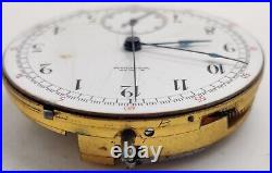 1884 Waltham Hillside Chronograph 14 jewel 14s watch movement runs For Repair