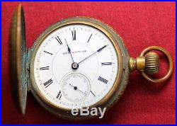 1885 Hampden Grade 36 18s 15j Pocket Watch RAILROAD Hunter Parts/Repair