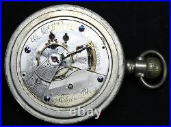 1895 Elgin GM Wheeler Grade 103 18s 15j Lever-Set Pocket Watch Parts/Repair