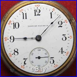 1899 Illinois Bunn Special 18s 21j Pocket Watch Railroad GF Parts/Repair