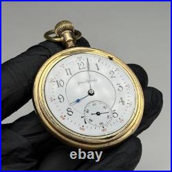 1904 Illinois Sangamo 16s 21j Railroad Gold Filled Pocket Watch PARTS/REPAIR