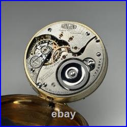 1904 Illinois Sangamo 16s 21j Railroad Gold Filled Pocket Watch PARTS/REPAIR