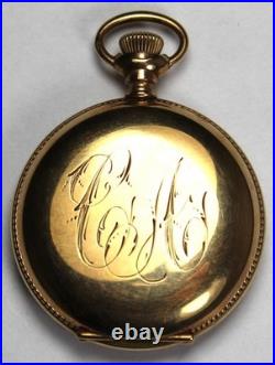 1904 Waltham Seaside 0s 7j Gold Filled Hunter Pocket Watch Parts/Repair