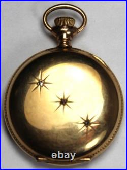 1904 Waltham Seaside 0s 7j Gold Filled Hunter Pocket Watch Parts/Repair