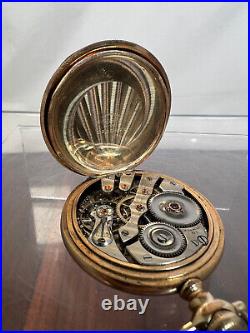 1908 E Howard Watch Co. 19j Antique Pocket Watch Parts or Repair Only Runs Read