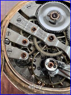 1908 E Howard Watch Co. 19j Antique Pocket Watch Parts or Repair Only Runs Read