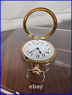 1908 E Howard Watch Co. 19j Antique Pocket Watch Parts or Repair Only Runs Read