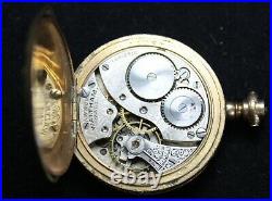 1908 Waltham Grade 110 0s 7j Pocket Watch FANCY GF BIRD Case Parts/Repair