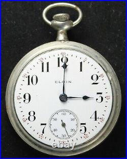 1913 Elgin Grade 317 18s 15j Pocket Watch with OF Case Parts/Repair