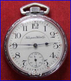 1914 Hampden Model 5 William McKinley 16s 17j Pocket Watch Parts/Repair